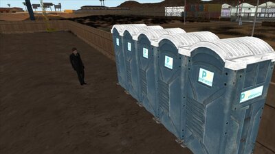 New Porta Potty (Blue and Green)