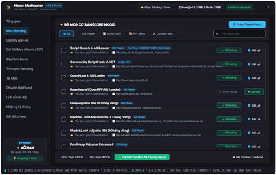 Nexus ModMaster v3.3.0 Fluent - Next-Gen Mod Installer for GTA V - VIỆT NAM