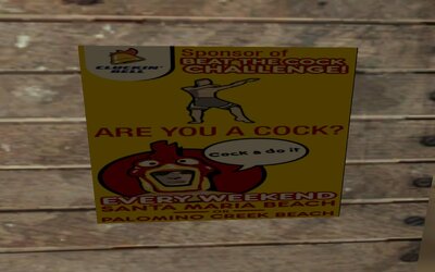 Unused Textures Of "Beat The Cock" Used In A Billboard