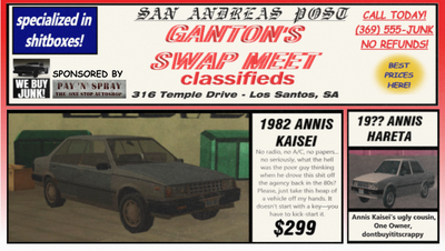 Annis Kaisei REMASTERED (SA-Style Nissan Sentra)